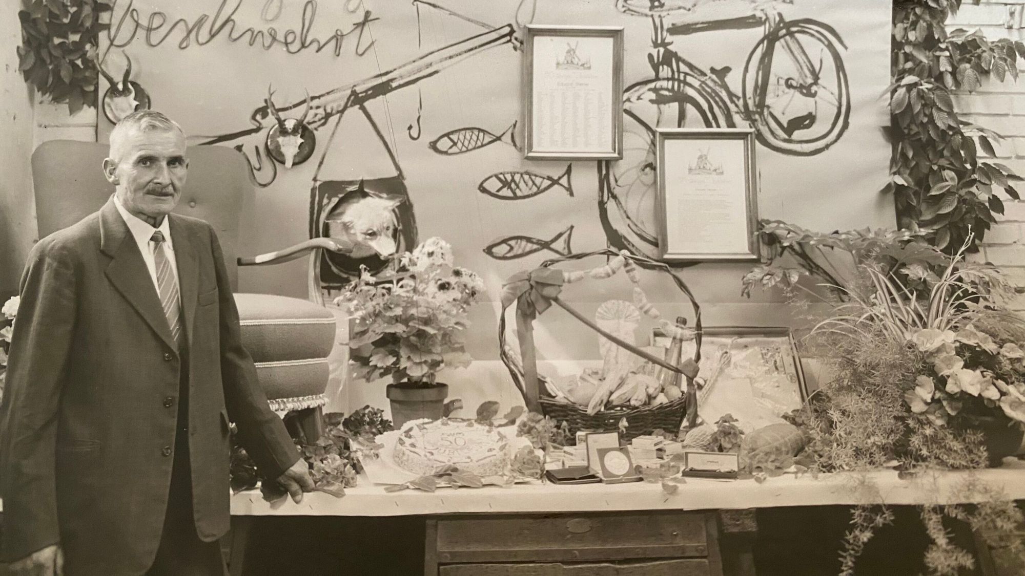 René’s Grossvater bei seinem Jubiläum anlässlich 53 Jahren bei Bühler.