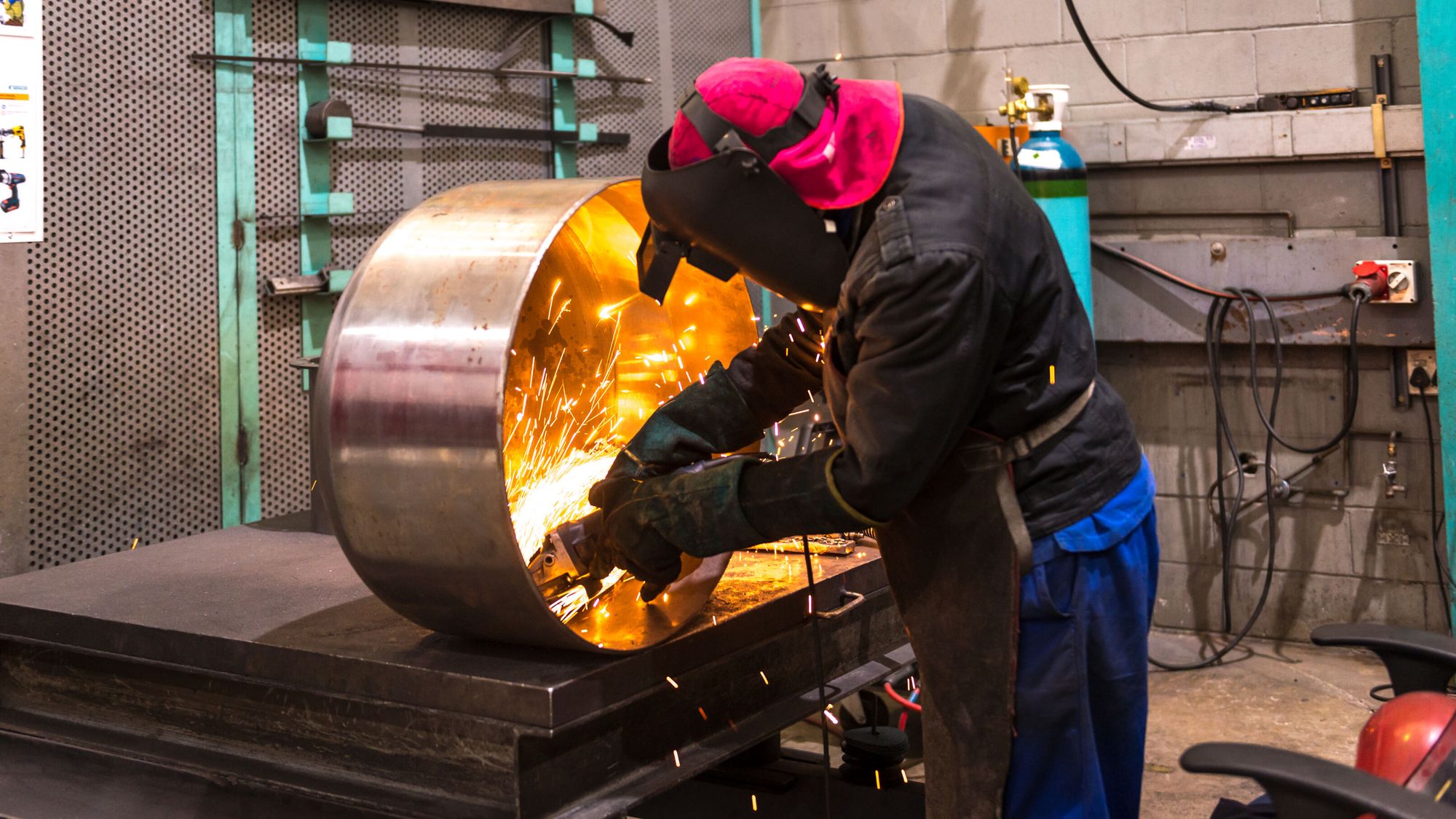 Ein Schweisser bei der Arbeit.
