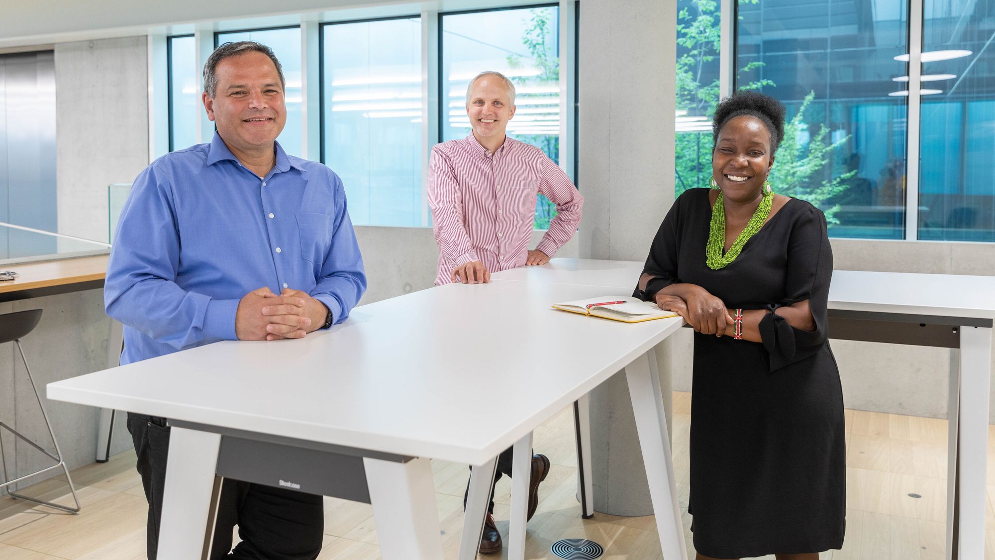 Von links nach rechts: Fred Witschi, Carsten Petry, Mary Olwal.