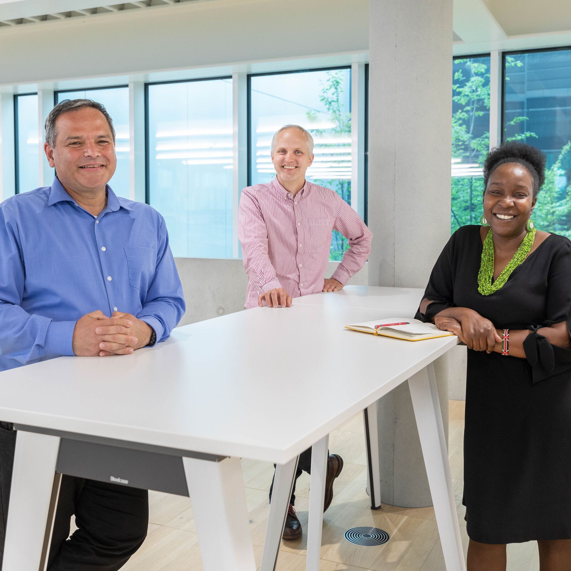 Von links nach rechts: Fred Witschi, Carsten Petry, Mary Olwal.