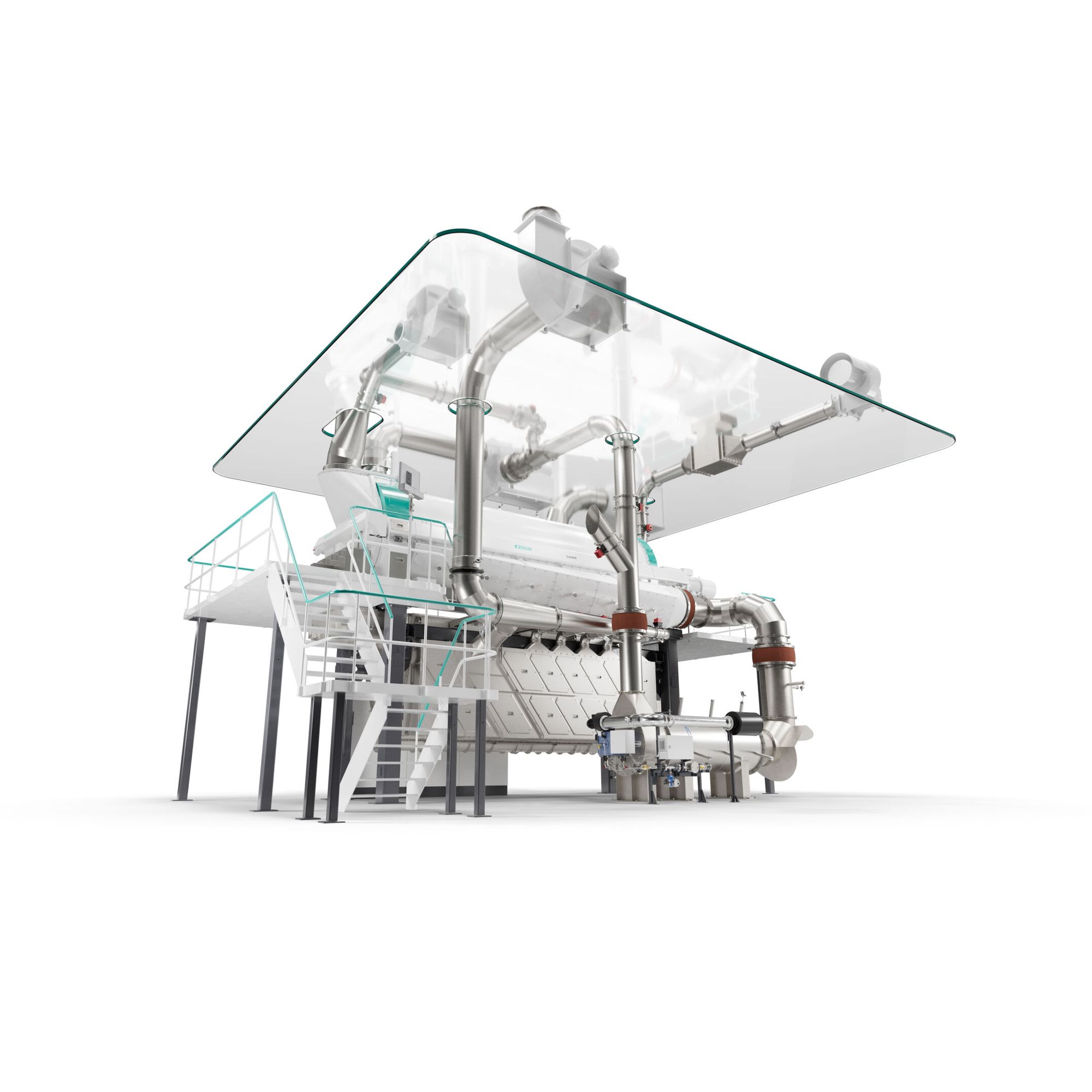 ​​Lucent cocoa roasting system from side view​ 