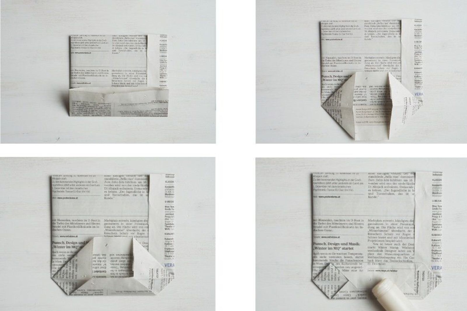 Faltanleitung Papiertüte