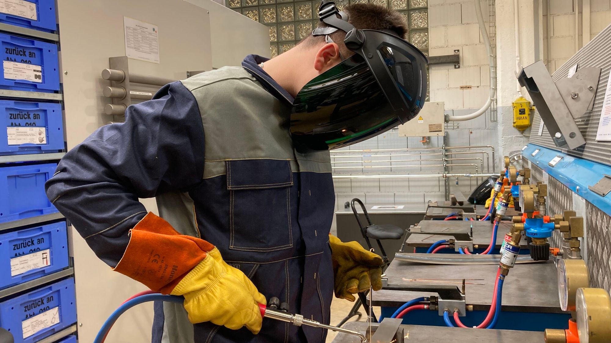 Justin Schwengeler, Anlagen- und Apparatebauer im 1. Lehrjahr