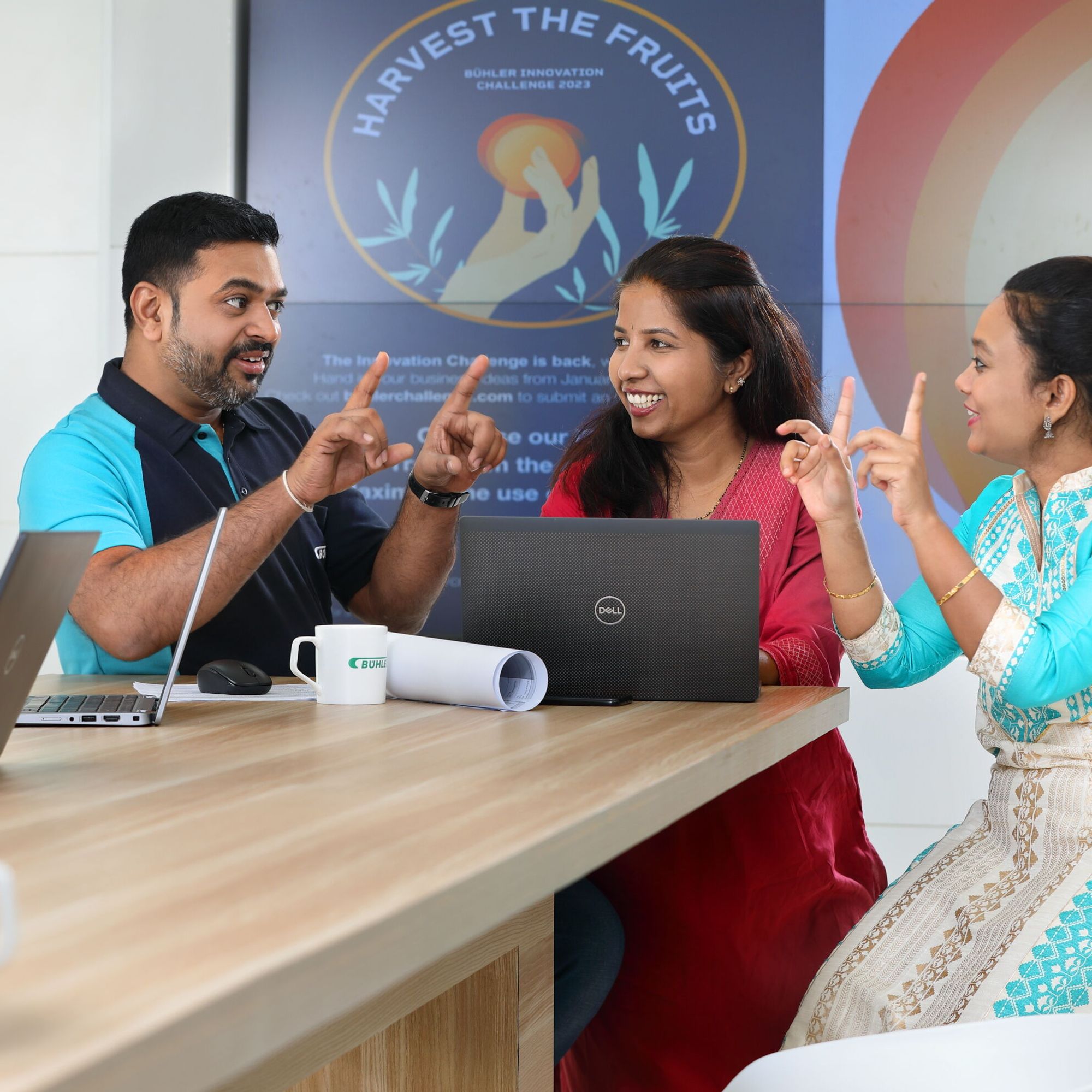 Bühler India employees brainstorming ideas that shape the future