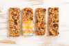 extruded cereal bars with nuts, granola, puffed cereals