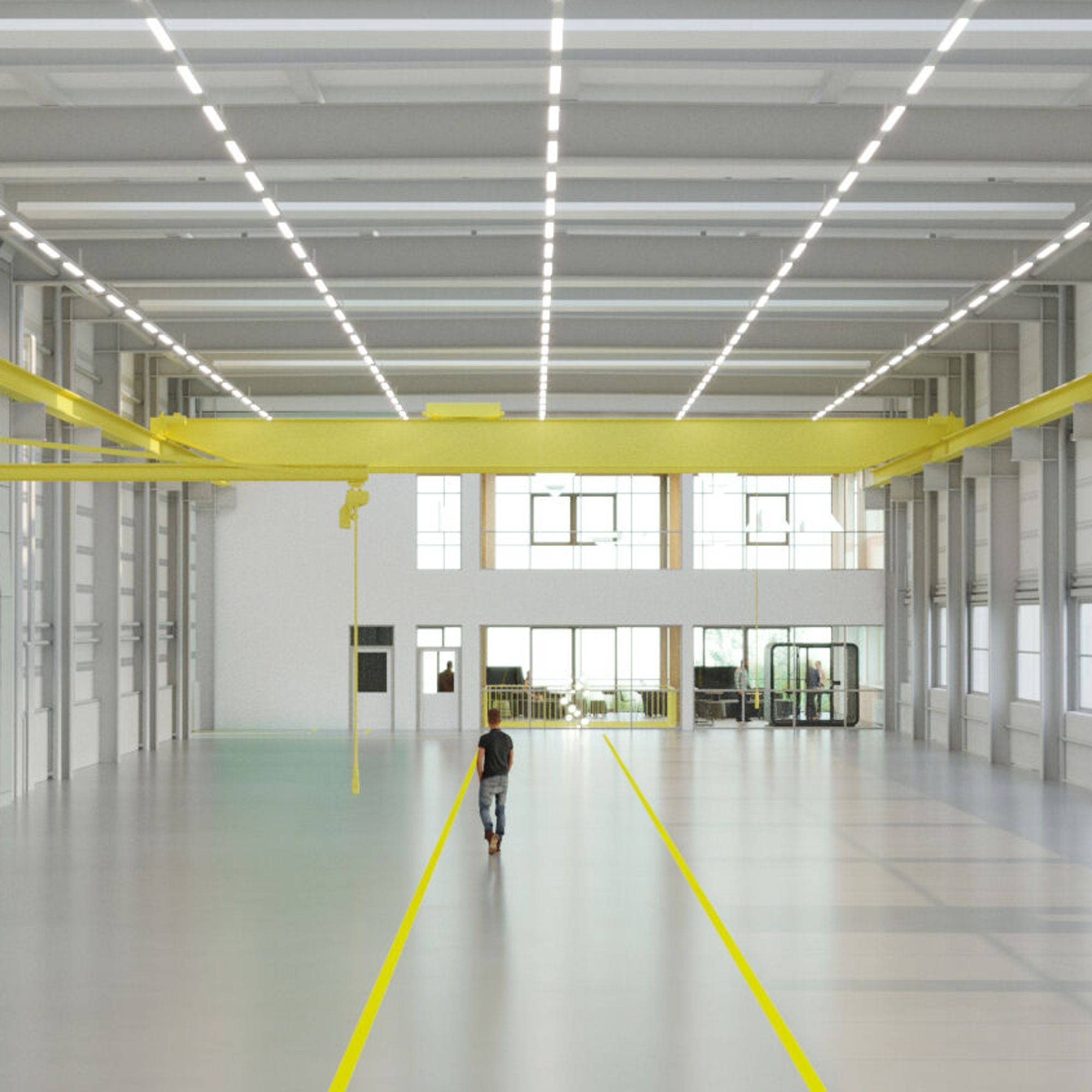 Auf insgesamt 2000 Quadratmetern wird Bühler unter anderem auch die Fast Line unterbringen, auf der Technologien und Ersatzteile im Eilverfahren gefertigt werden (Bild: Uze AG).