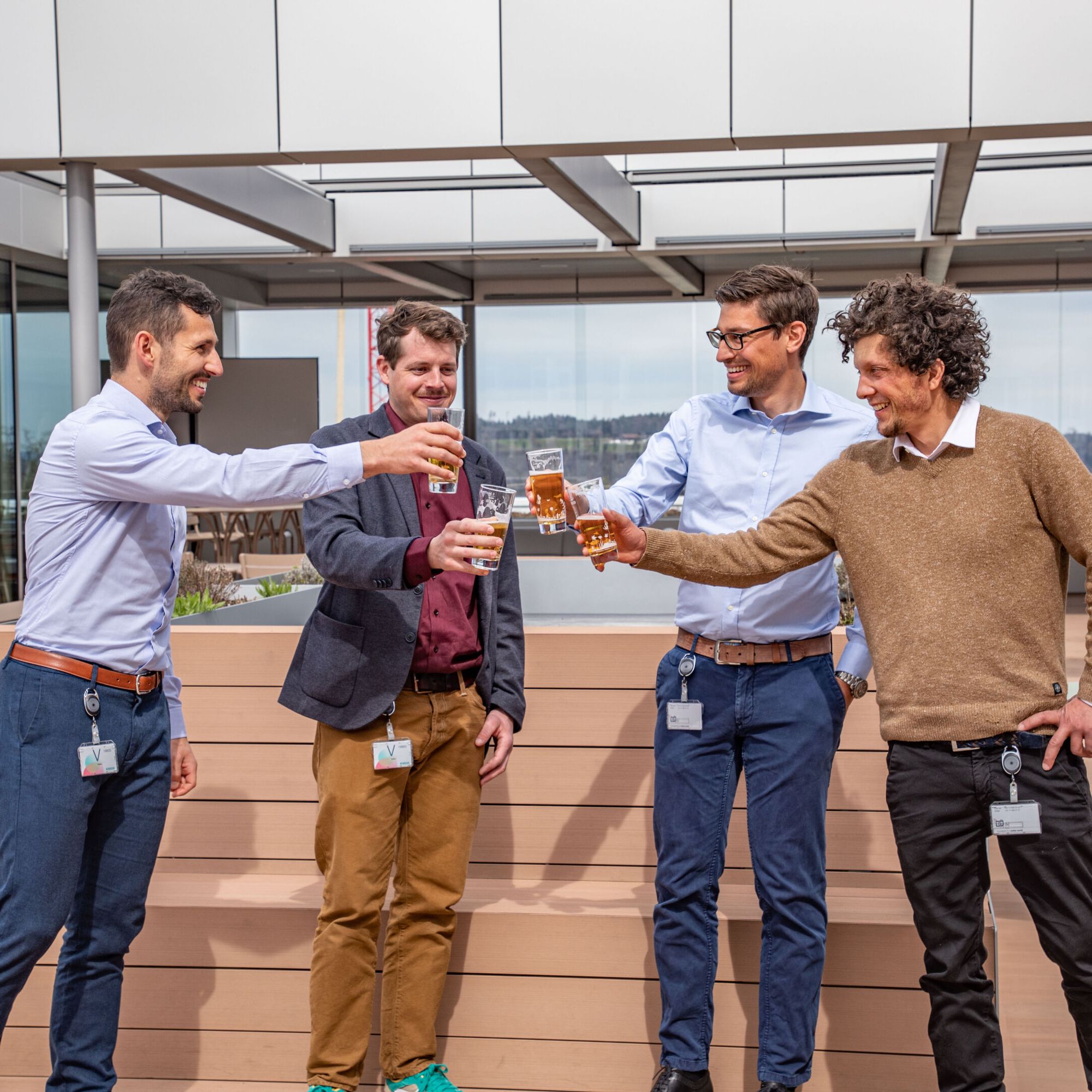 Die vier Gründer der Regiomalz AG, Johannes Hunkeler, Christian Bärtsch, Andreas Schmidli, und Marc Nyffenegger.