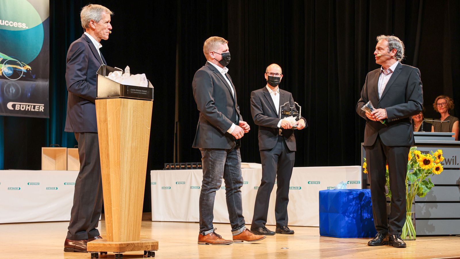 Calvin Grieder bei seiner Ansprache.