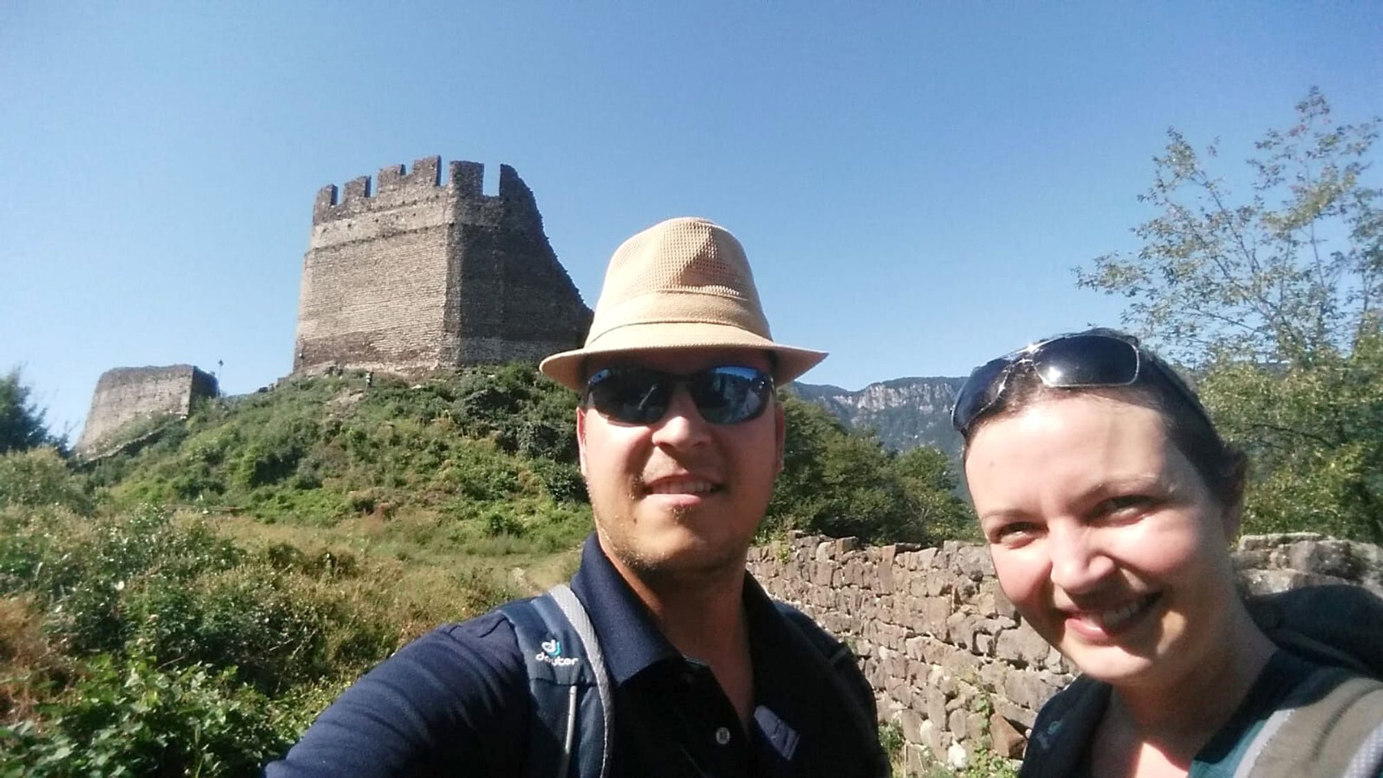 Johannes Kolb mit seiner Freundin Sandra während ihres Urlaubs in der Toskana. 